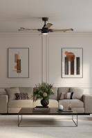 56" Ceiling Fan by Minka Aire - Soarin Collection, Coal Finish - F892L-CL/AO
