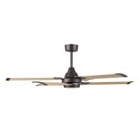 56" Ceiling Fan by Minka Aire - Soarin Collection, Dark Bronze Finish - F892L-DB/WTO