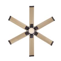 56" Ceiling Fan by Minka Aire - Soarin Collection, Dark Bronze Finish - F892L-DB/WTO