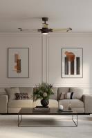 56" Ceiling Fan by Minka Aire - Soarin Collection, Dark Bronze Finish - F892L-DB/WTO