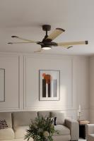 56" Ceiling Fan by Minka Aire - Soarin Collection, Dark Bronze Finish - F892L-DB/WTO