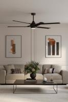 72" Ceiling Fan by Minka Aire - Soarin Collection, Coal Finish - F893L-CL