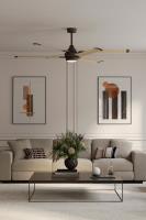 72" Ceiling Fan by Minka Aire - Soarin Collection, Dark Bronze Finish - F893L-DB/WTO