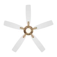 52" Ceiling Fan by Minka Aire - Dyno Collection, Brushed Brass Finish - F1000-BBR/ALW