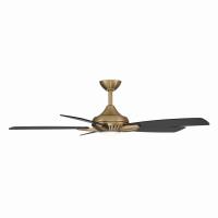 52" Ceiling Fan by Minka Aire - Dyno Collection, Brushed Brass Finish - F1000-BBR/CL