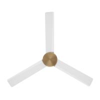 52" Ceiling Fan by Minka Aire - Roto Collection, Brushed Brass Finish - F524-BBR/ALW