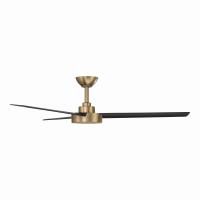 52" Ceiling Fan by Minka Aire - Roto Collection, Brushed Brass Finish - F524-BBR/CL