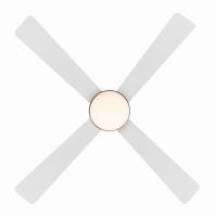 54" Ceiling Fan by Minka Aire - Orb Collection, Brushed Brass Finish - F623L-BBR/ALW