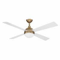 54" Ceiling Fan by Minka Aire - Orb Collection, Brushed Brass Finish - F623L-BBR/ALW