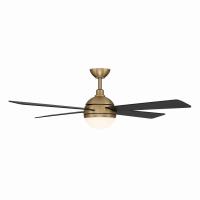 54" Ceiling Fan by Minka Aire - Orb Collection, Brushed Brass Finish - F623L-BBR/CL