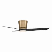 48" Ceiling Fan by Minka Aire - Pure Collection, Brushed Brass Finish - F671L-BBR/CL