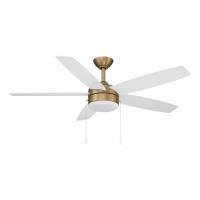 52" Ceiling Fan by Minka Aire - Airetor Collection, Brushed Brass Finish - F673L-BBR/ALW