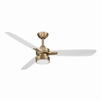 52" Ceiling Fan by Minka Aire - Rudolph Collection, Brushed Brass Finish - F727-BBR/ALW