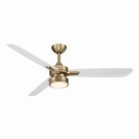 52" Ceiling Fan by Minka Aire - Rudolph Collection, Brushed Brass Finish - F727-BBR/ALW