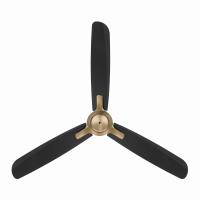 52" Ceiling Fan by Minka Aire - Rudolph Collection, Brushed Brass Finish - F727-BBR/CL