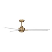60" Ceiling Fan by Minka Aire - Rudolph Collection, Brushed Brass Finish - F728-BBR/ALW