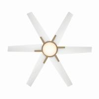 65" Ceiling Fan by Minka Aire - Deco Collection, Heritage Brass Finish - F866L-HBR/ALW