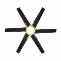65" Ceiling Fan by Minka Aire - Deco Collection, Heritage Brass Finish - F866L-HBR/CL