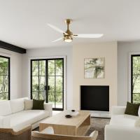 LED Light Kit by Minka Aire - Rudolph Collection, Brushed Brass Finish - K9727L-BBR