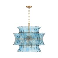 Eight Light Chandelier by Crystorama - Abigail Collection, Aged Brass Finish - ABI-2005-AG-BL