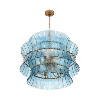 Eight Light Chandelier by Crystorama - Abigail Collection, Aged Brass Finish - ABI-2005-AG-BL