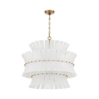 Eight Light Chandelier by Crystorama - Abigail Collection, Aged Brass Finish - ABI-2005-AG-WH