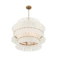 Eight Light Chandelier by Crystorama - Abigail Collection, Aged Brass Finish - ABI-2005-AG-WH