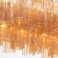 16 Light Linear Chandelier by Crystorama - Addis Collection, Aged Brass Finish - ADD-337-AG-AM