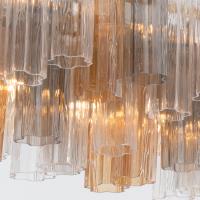 16 Light Linear Chandelier by Crystorama - Addis Collection, Aged Brass Finish - ADD-337-AG-AU