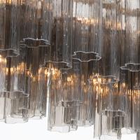 16 Light Linear Chandelier by Crystorama - Addis Collection, Aged Brass Finish - ADD-337-AG-SM