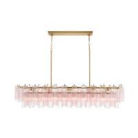 16 Light Linear Chandelier by Crystorama - Addis Collection, Aged Brass Finish - ADD-337-AG-SP