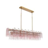 16 Light Linear Chandelier by Crystorama - Addis Collection, Aged Brass Finish - ADD-337-AG-SP