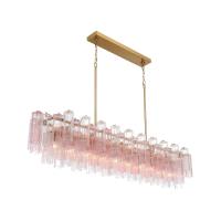 16 Light Linear Chandelier by Crystorama - Addis Collection, Aged Brass Finish - ADD-337-AG-SP