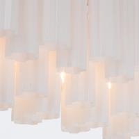 16 Light Linear Chandelier by Crystorama - Addis Collection, Aged Brass Finish - ADD-337-AG-WH