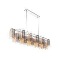 16 Light Linear Chandelier by Crystorama - Addis Collection, Polished Chrome Finish - ADD-337-CH-AU