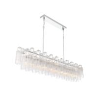 16 Light Linear Chandelier by Crystorama - Addis Collection, Polished Chrome Finish - ADD-337-CH-CL