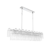 16 Light Linear Chandelier by Crystorama - Addis Collection, Polished Chrome Finish - ADD-337-CH-CL