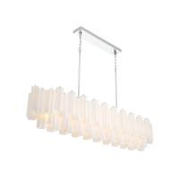 16 Light Linear Chandelier by Crystorama - Addis Collection, Polished Chrome Finish - ADD-337-CH-WH
