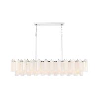 16 Light Linear Chandelier by Crystorama - Addis Collection, Polished Chrome Finish - ADD-337-CH-WH