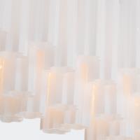 16 Light Linear Chandelier by Crystorama - Addis Collection, Polished Chrome Finish - ADD-337-CH-WH