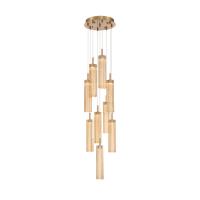 LED Pendant by Crystorama - Addis Collection, Aged Brass Finish - ADD-405-AG-AM