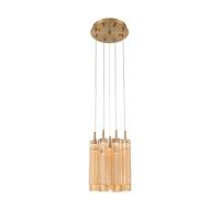LED Pendant by Crystorama - Addis Collection, Aged Brass Finish - ADD-405-AG-AM