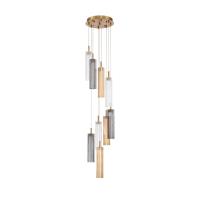 LED Pendant by Crystorama - Addis Collection, Aged Brass Finish - ADD-405-AG-AU