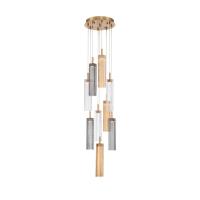 LED Pendant by Crystorama - Addis Collection, Aged Brass Finish - ADD-405-AG-AU