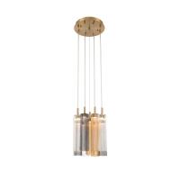 LED Pendant by Crystorama - Addis Collection, Aged Brass Finish - ADD-405-AG-AU