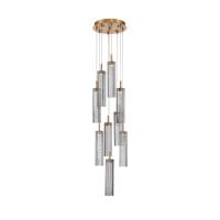 LED Pendant by Crystorama - Addis Collection, Aged Brass Finish - ADD-405-AG-SM