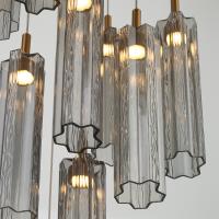 LED Pendant by Crystorama - Addis Collection, Aged Brass Finish - ADD-405-AG-SM