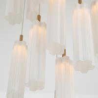 LED Pendant by Crystorama - Addis Collection, Aged Brass Finish - ADD-405-AG-WH