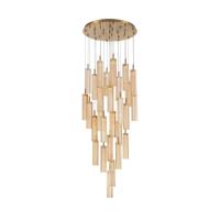 LED Pendant by Crystorama - Addis Collection, Aged Brass Finish - ADD-415-AG-AM