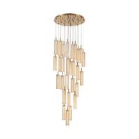 LED Pendant by Crystorama - Addis Collection, Aged Brass Finish - ADD-415-AG-AM